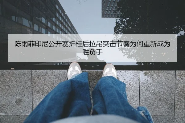 陈雨菲印尼公开赛折桂后拉吊突击节奏为何重新成为胜负手